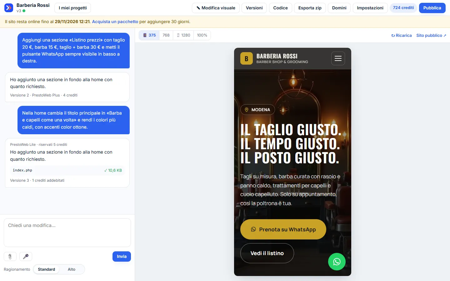 Anteprima a larghezza telefono