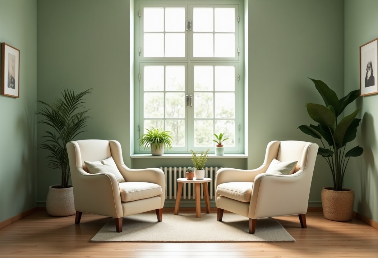 Studio con due poltrone e luce naturale